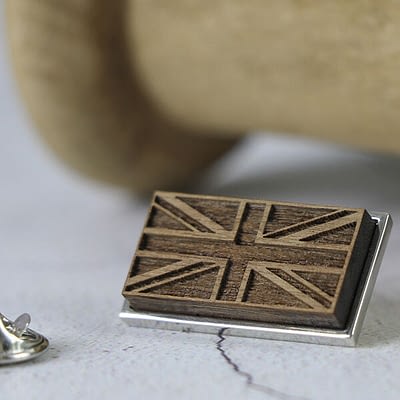 Burgenland Lapel Pin Badge Engraved Personalised Box 